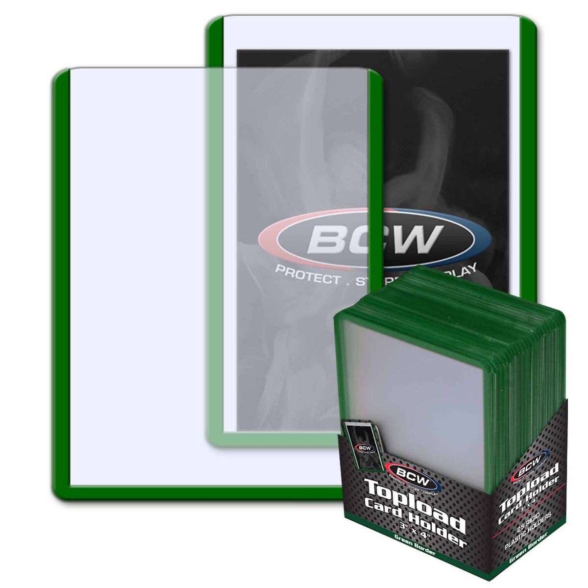 BCW – 3x4 Topload Card Holder - Green Border - TAKARA TCG
