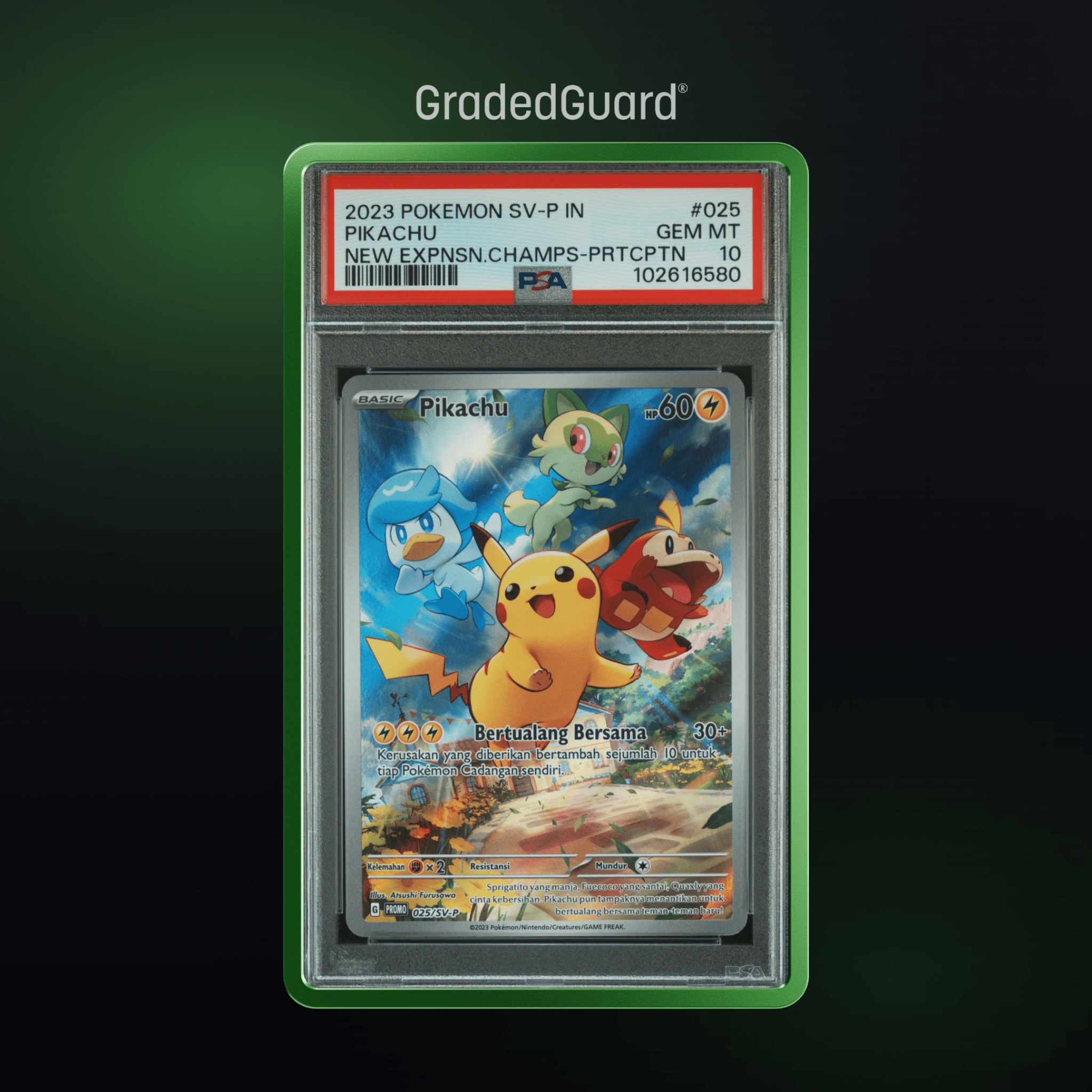 Pokémon – 2023 Scarlet & Violet Promos - Sv - P - Indonesian Pikachu 025 PSA 10 SLAB - TAKARA TCG
