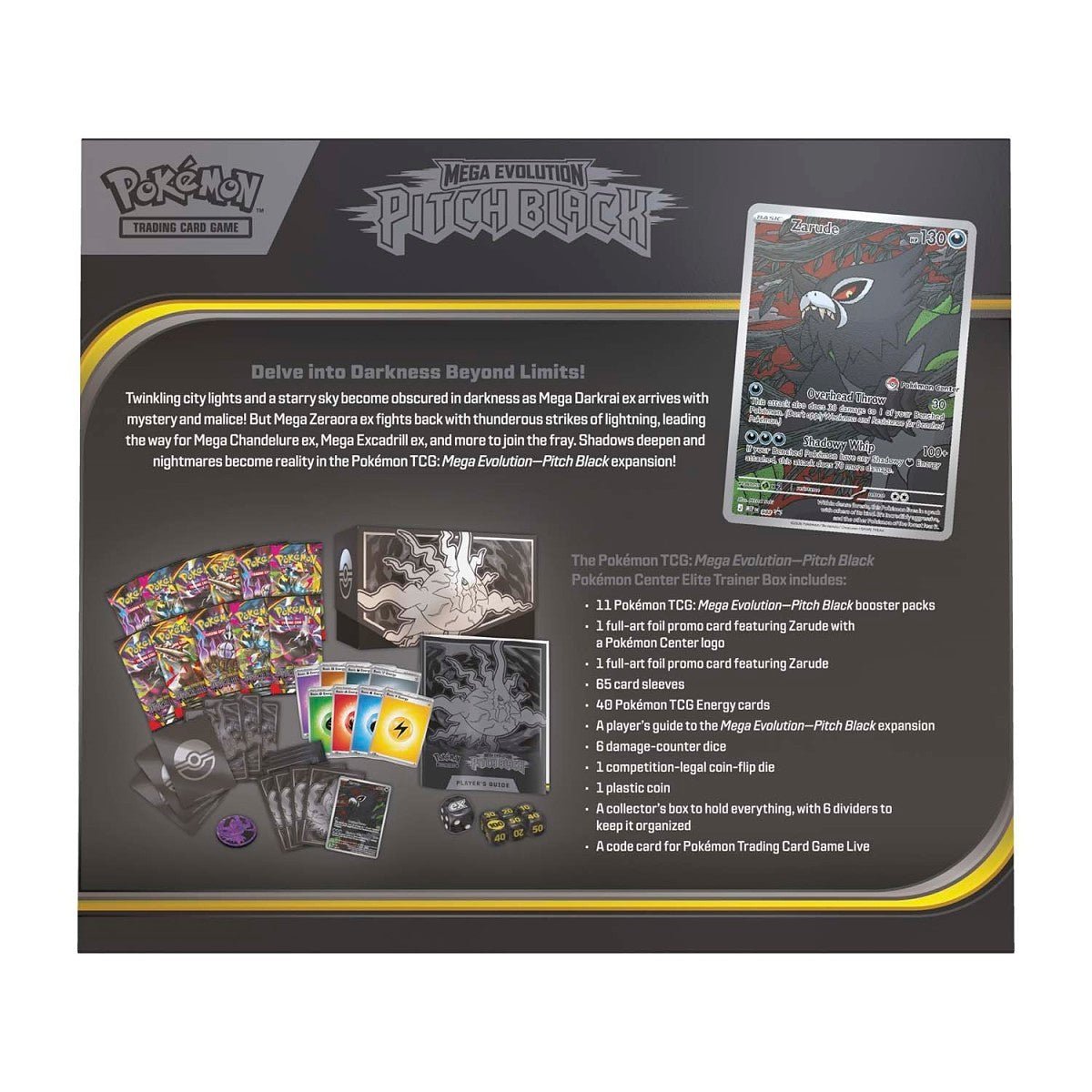 Pokémon – Mega Evolution ME5 Pitch Black – Pokémon Center Elite Trainer Box - TAKARA TCG