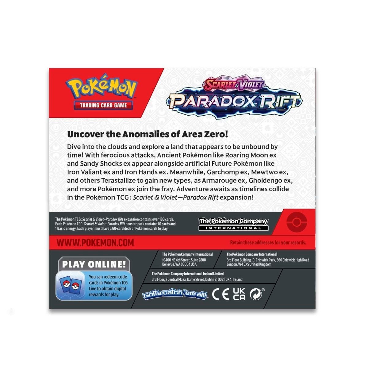 Pokémon – Paradox Rift – Booster Box Case - TAKARA TCG