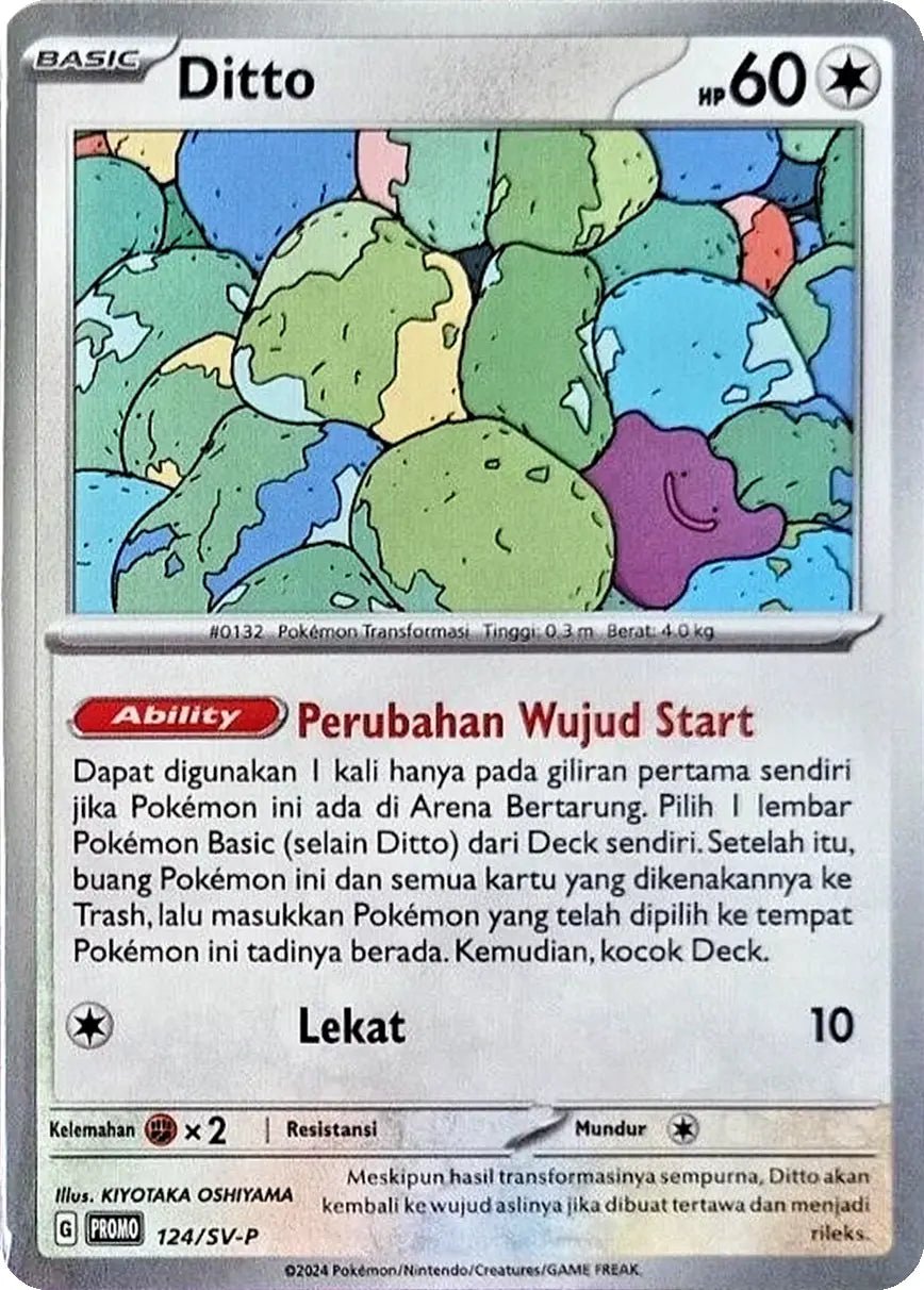 Pokémon – Poke Ball Holo Ditto – 124/SV - P Indonesian Sealed Promo - TAKARA TCG
