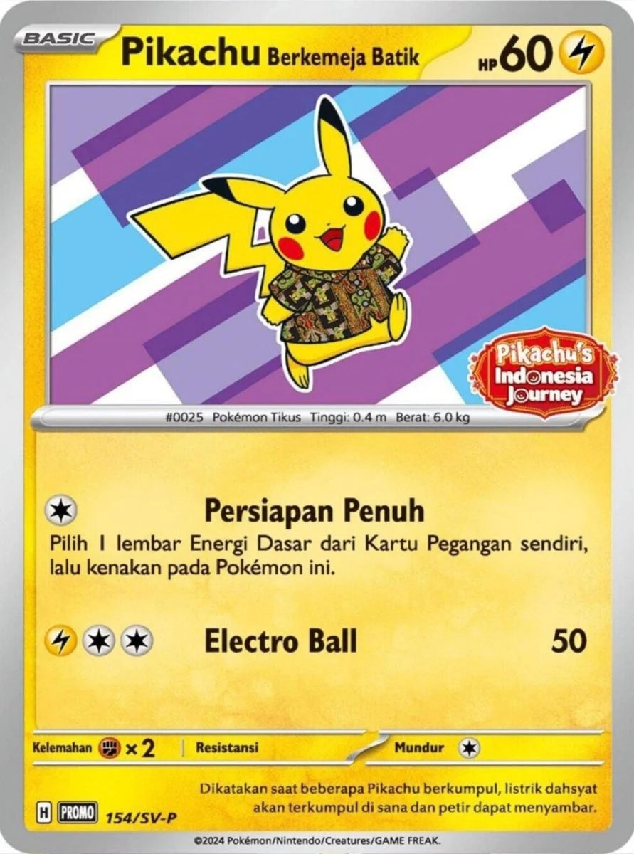 Pokémon – Pikachu Batik SV-P – Indonesian Sealed Promo Set