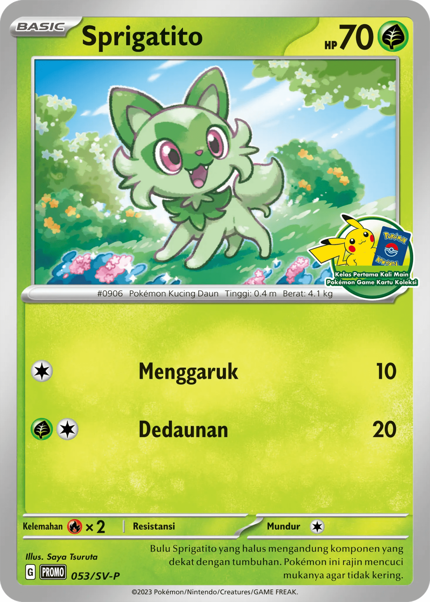 Pokémon – Sprigatito – 053/SV - P Indonesian Sealed Promo - TAKARA TCG