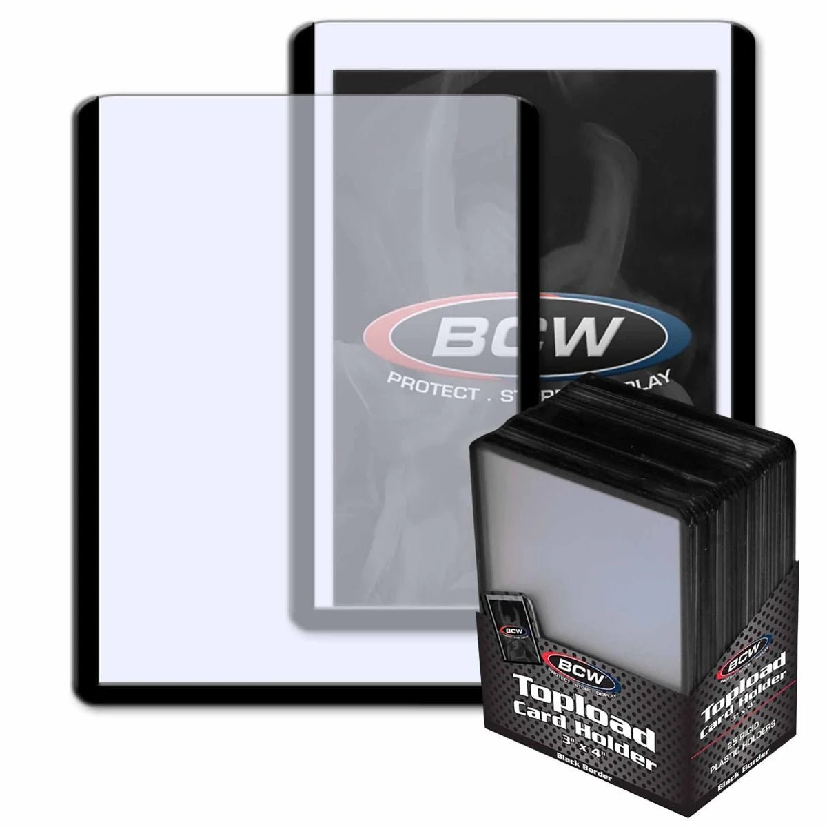 BCW – 3x4 Topload Card Holder - Black Border - TAKARA TCG