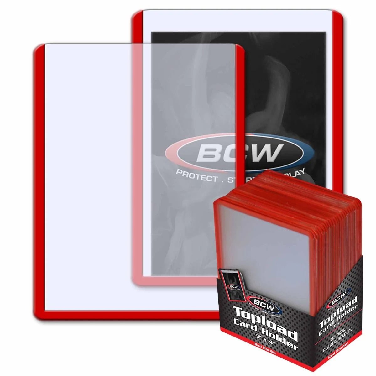 BCW – 3x4 Topload Card Holder - Red Border - TAKARA TCG