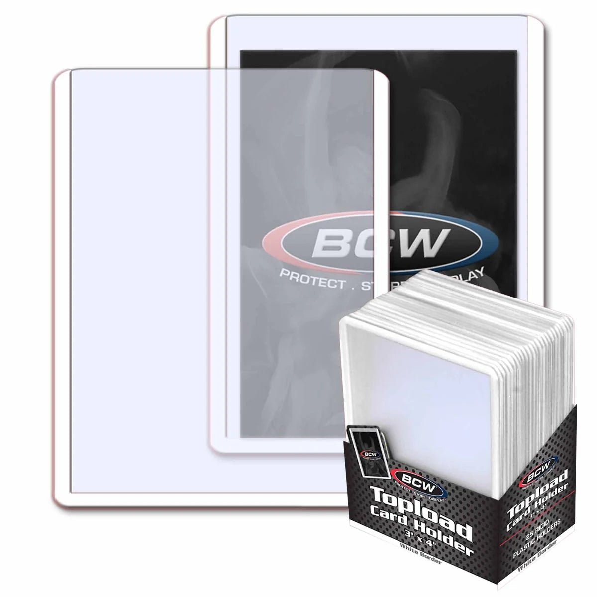 BCW – 3x4 Topload Card Holder - White Border - TAKARA TCG