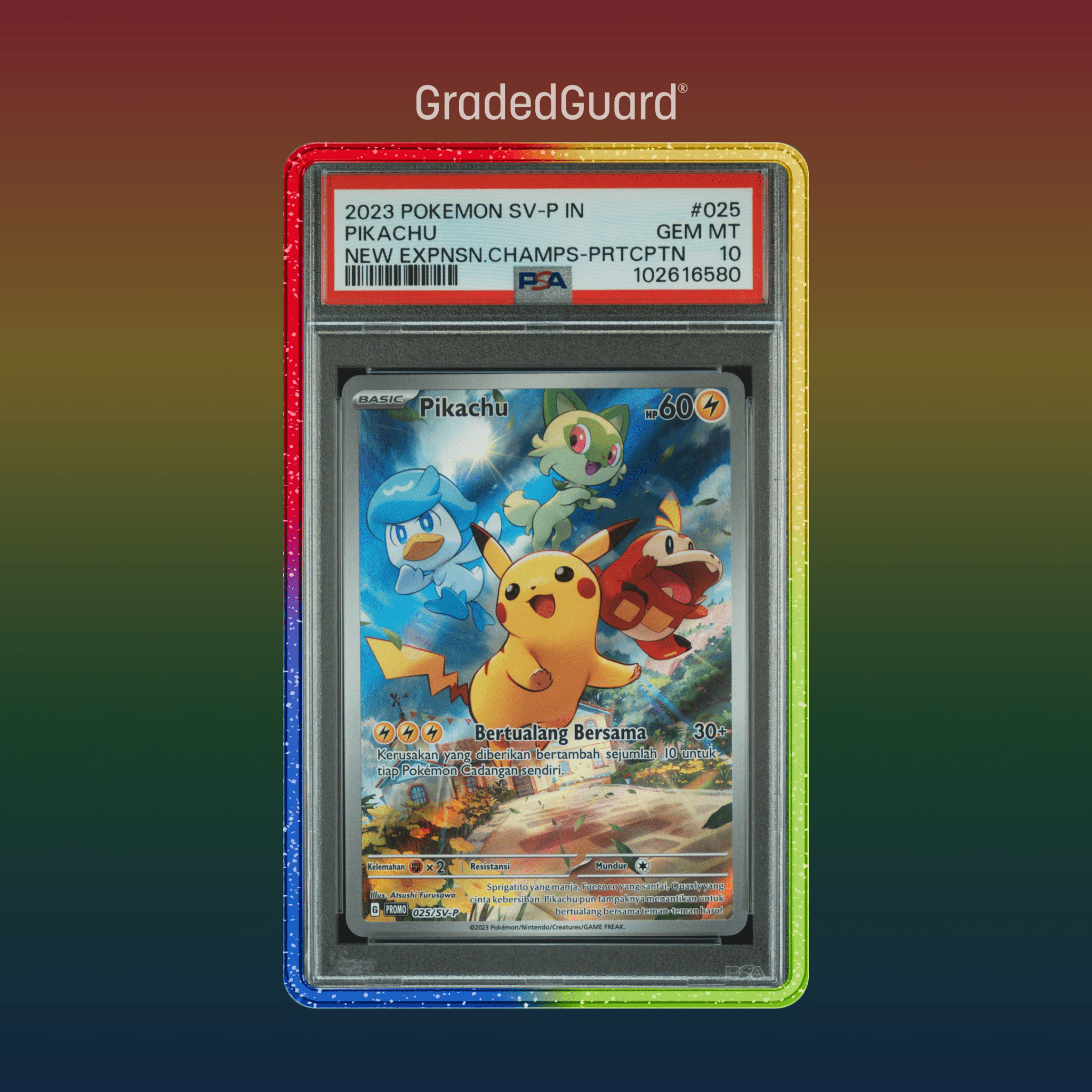 Pokémon – 2023 Scarlet & Violet Promos - Sv - P - Indonesian Pikachu 025 PSA 10 SLAB - TAKARA TCG
