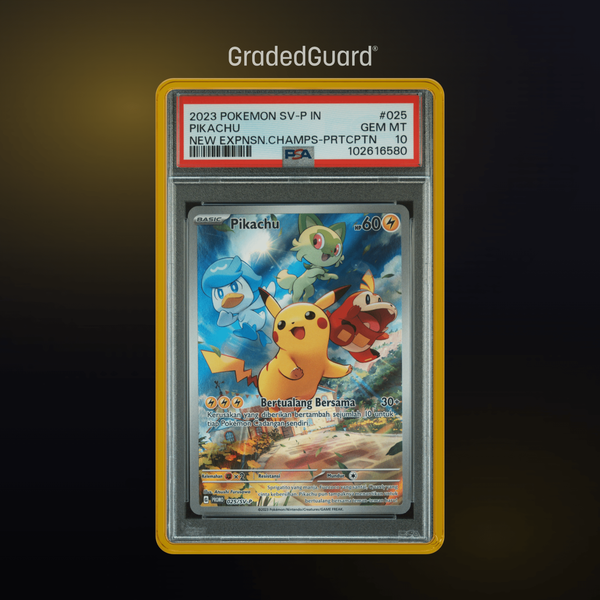 Pokémon – 2023 Scarlet & Violet Promos - Sv - P - Indonesian Pikachu 025 PSA 10 SLAB - TAKARA TCG