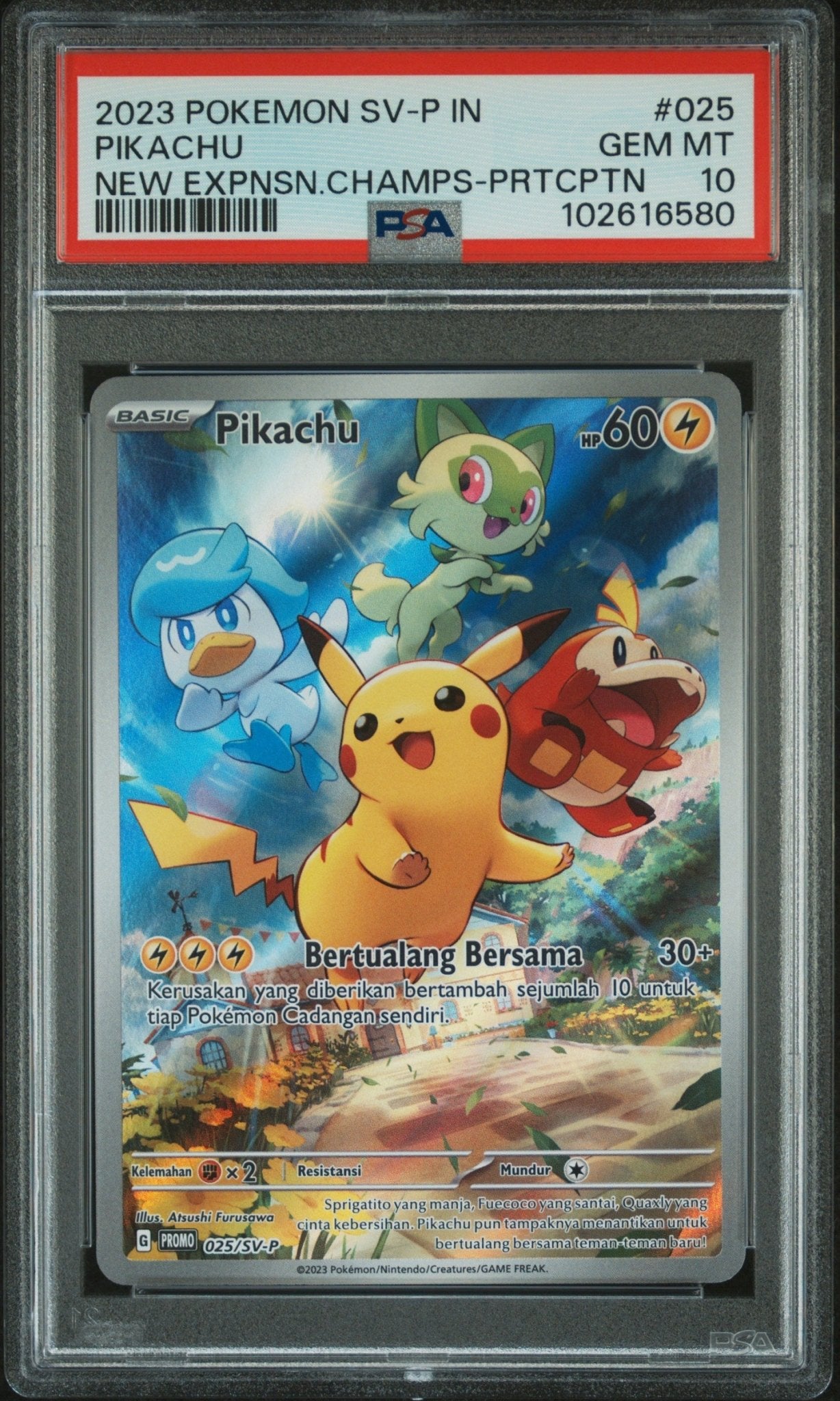 Pokémon – 2023 Scarlet & Violet Promos - Sv - P - Indonesian Pikachu 025 PSA 10 SLAB - TAKARA TCG