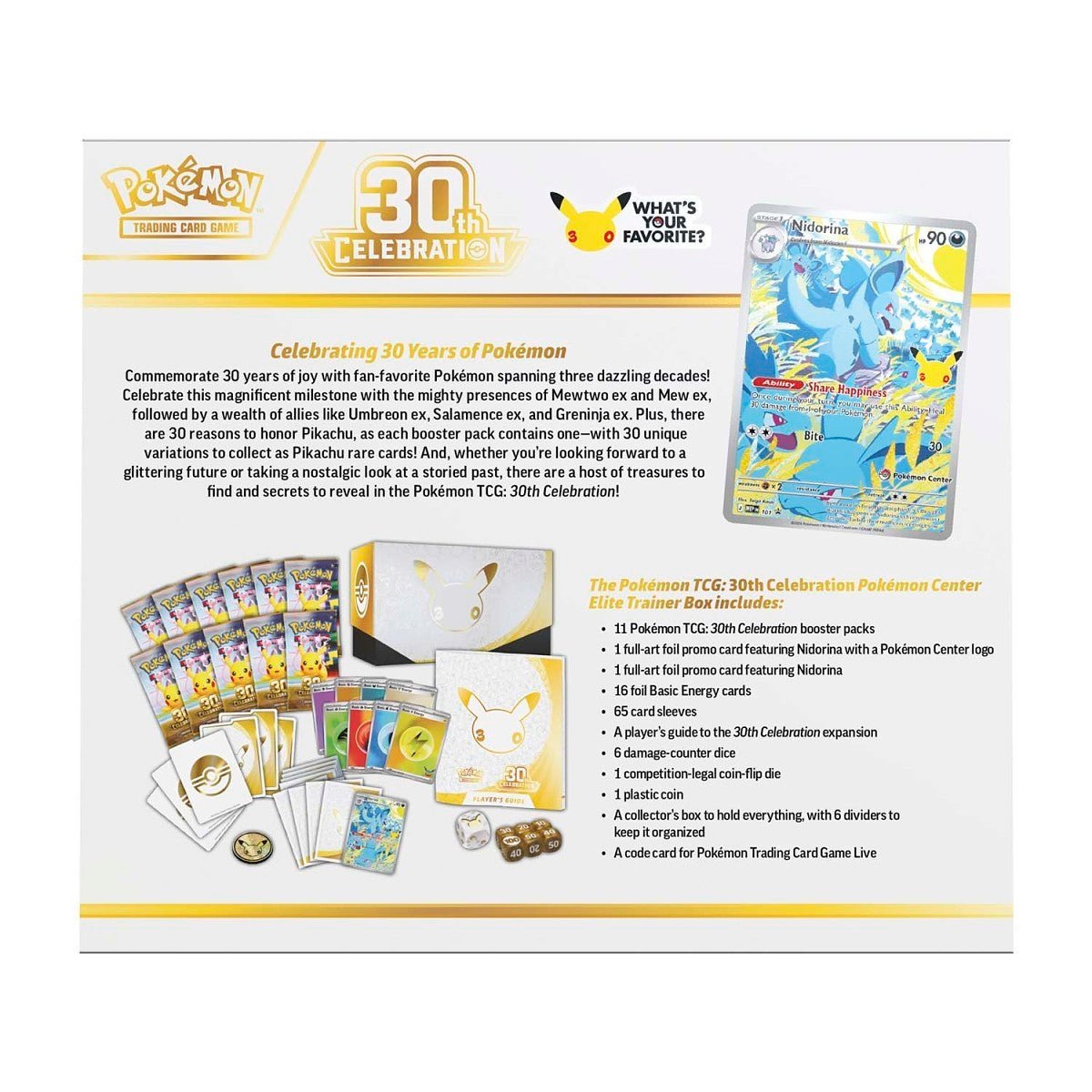 Pokémon – 30th Celebration – Pokémon Center Elite Trainer Box - TAKARA TCG