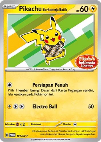 Pokémon – Pikachu Batik 154/SV-P – Indonesische versiegelte Promo (Lila)