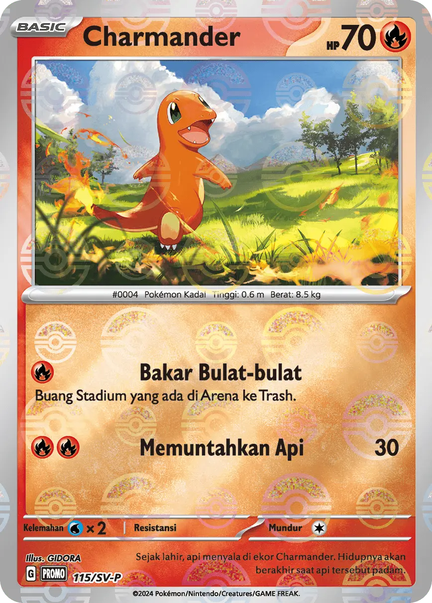Pokémon – Poke Ball Holo Charmander – 115/SV - P Indonesian Sealed Promo - TAKARA TCG