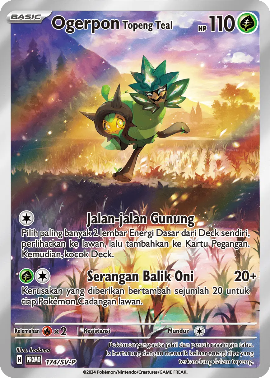 Pokémon – Teal Mask Ogerpon – 174/SV - P Indonesian Sealed Promo - TAKARA TCG